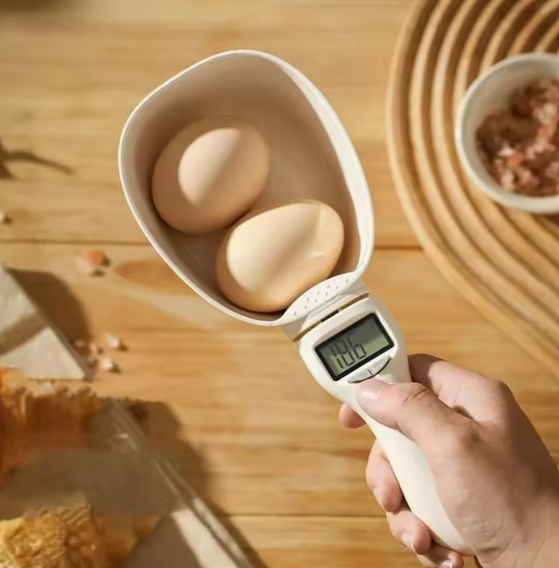 2-in-1 Precision Kitchen Scale & Detachable Measuring Spoon