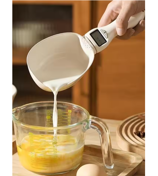 2-in-1 Precision Kitchen Scale & Detachable Measuring Spoon