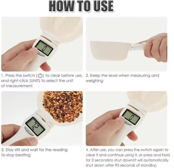 2-in-1 Precision Kitchen Scale & Detachable Measuring Spoon