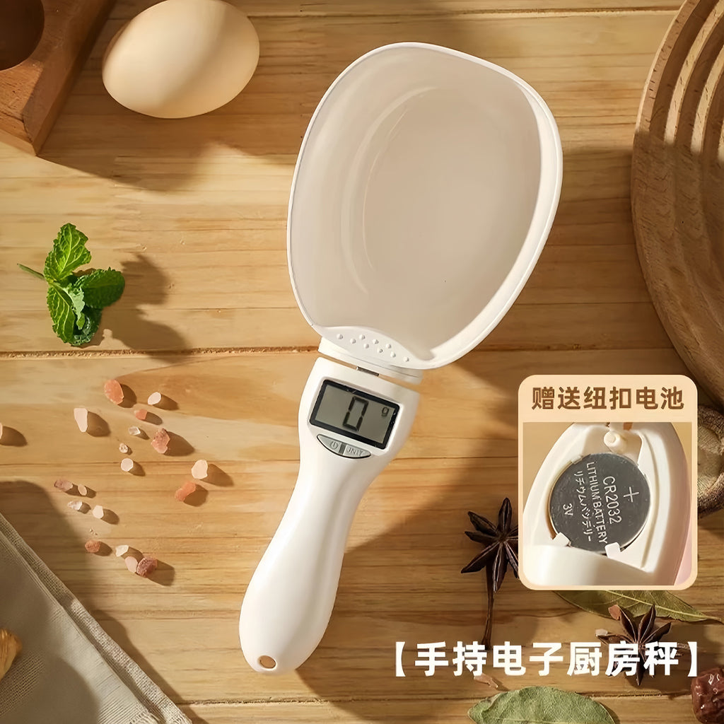 2-in-1 Precision Kitchen Scale & Detachable Measuring Spoon